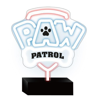 Dekoratívne LED neón na stojane Tlapková patrola - Logo