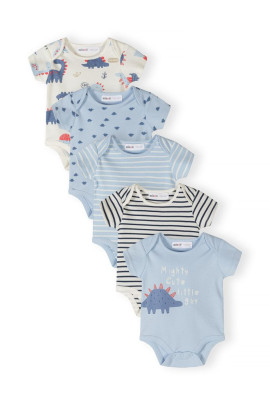 Chlapčenské dojčenské body s dinosaurami 5pack Minoti
