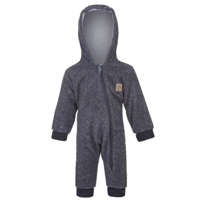 Overal Fleece bambus Outlast® tm. sivý melír/pruh bielosivý melír Little Angel