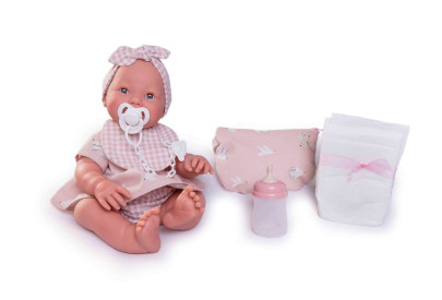 Žmurkacie a cikajúce realistické bábätko s celovinylovým telom Mia 50393 Antonio Juan
