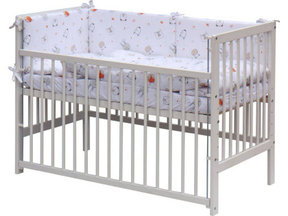 Detská postieľka s kompletnou výbavou, 120 x 60 cm, Labra Scarlett