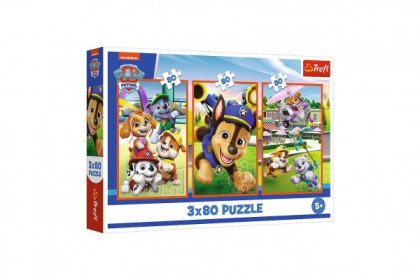 Puzzle 3x80 Psí gang Tlapková patrola / Paw Patrol 18x27,5 cm