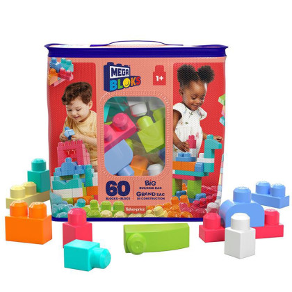 Mega Bloks Kocky v plastovom vreci - 60 dielov