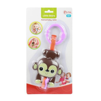 Hrkálka / Hryzátko zvieratko plastové 19 cm 4 m+