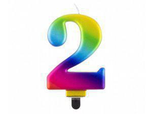 Sviečka tortová Galaxy farebná 8 cm