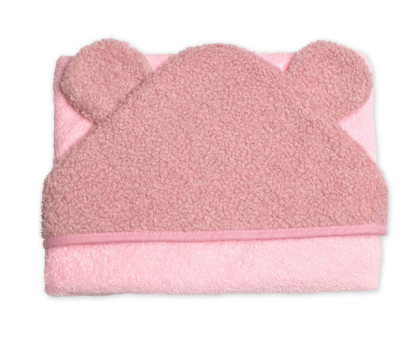 Dojčenská osuška s kapucňou a uškami Boucle 80x80 cm froté Baby Nellys