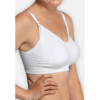 Podprsenka nastaviteľná s klipom na dojčenie biela