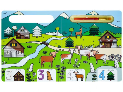 Maľovanie vodou - Počítam od 1 do 10