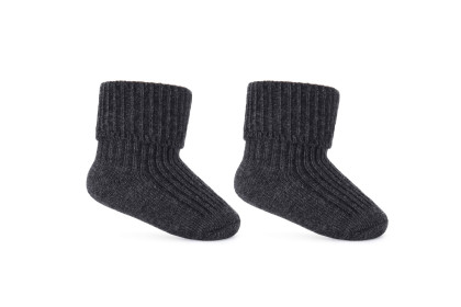 Dojčenské ponožky vyhrňovací grafit Be Snazzy