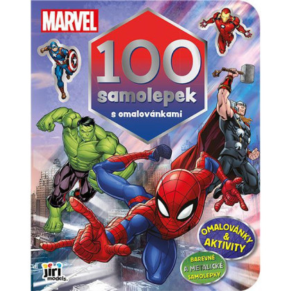 100 samolepiek s omaľovánkami Marvel