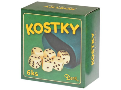 Kocky hracie 6 ks s kelímkom