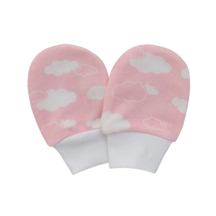 Rukavice bavlna potlač obláčik ružová Esito