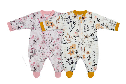 Dojčenská kombinéza na zips-ružová Baby Service