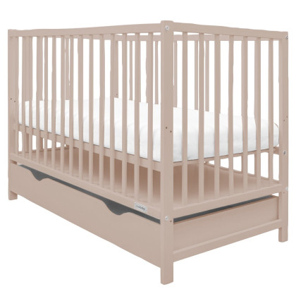 Detská postieľka so šuplíkom Basic kašmírová New Baby