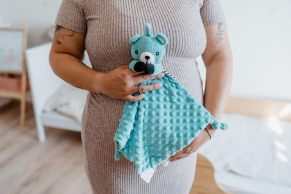 Zaspávač babyted hryzátko, hrkálka plyš 25x25 cm 0 m+