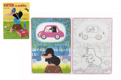 Omaľovánky Krtko a autíčko A4