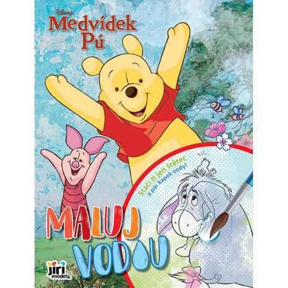Maľuj vodou A4 Medvedík Pú