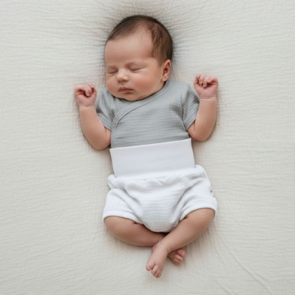 Dojčenské kraťasy mušelín Biela Baby Service