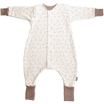 Merino spací vak s rukávmi veľ. 90 cm bio králiky béžové nohavice