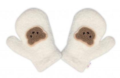 Zimné rukavičky, froté Medvedík 2 - 3 roky