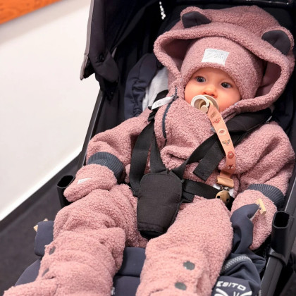 Rastúca zimná kombinéza Teddy fleece double Cyclamen pink Esito