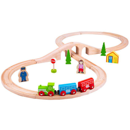 Drevená vláčikodráha osmička Bigjigs Rail