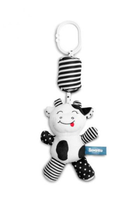 Závesná hračka nielen do kočíka Black&White - Kravička Kazum