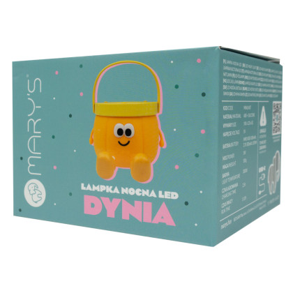 LED nočná lampička a stojan na pastelky 2v1 - tekvica Mary's