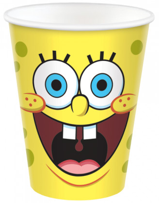 Tégliky papierové - SpongeBob 8 ks 250 ml