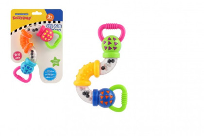 Hrkálka / hryzátko zig zag plastové 17 cm 3 m+