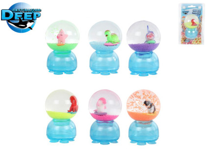 Snežítko strečové 9 cm so surfujúcim morským zvieratkom Destination Deep