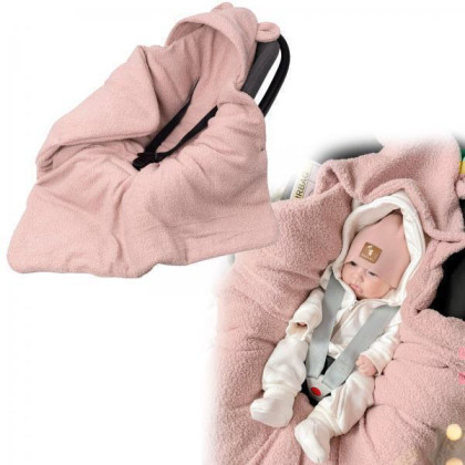 Oteplený fusák, deka s kapucňou do autosedačky Baránok Baby Nellys