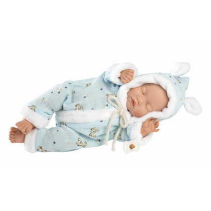 Little Baby 63301 Llorens - Spiaca realistická bábika s mäkkým telom 32 cm