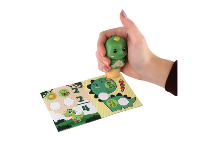 Samolepková pečiatka dinosaurus s náplňami