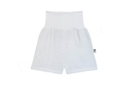 Dojčenské kraťasy mušelín biela - Baby Service