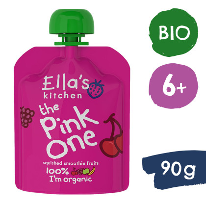 BIO PINK ONE ovocné smoothie s rebarborou 90 g Ella's Kitchen