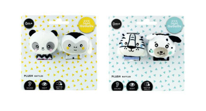 Plyšová hrkálka na ruku Gagagu