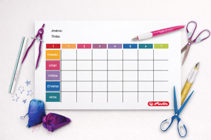 Rozvrh hodín A5, obojstranný