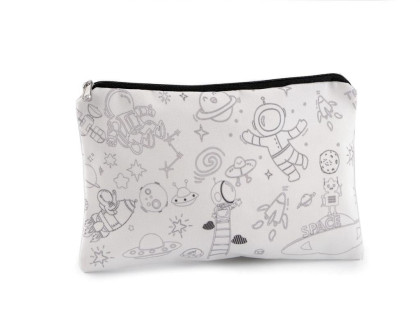 Textilné puzdro so zipsom na domaľovanie 13x22 cm