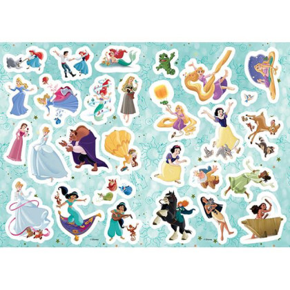 Omaľovánky A4 so samolepkami Disney Princezné