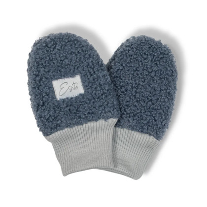 Zimné bezpalcové rukavice Teddy fleece double Denim blue Esito