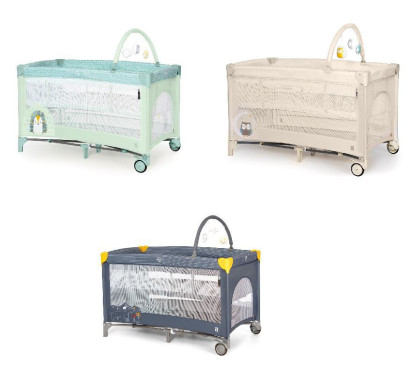 Complet duo cestovná postieľka s druhým dňom a hrazdičkou Asalvo