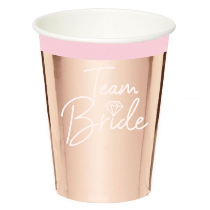 Tégliky papierové EKO - Team Bride 250 ml, 8 ks