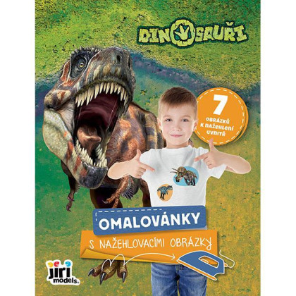 Omaľovánky s nažehľovacími obrázkami Dinosaury