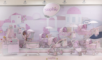 Športový kočík pre bábiky trojkolesový Sophie 55 cm DeCuevas