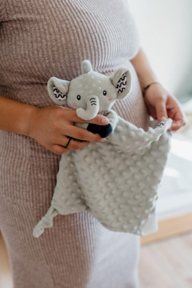 Zaspávač babyted hryzátko, hrkálka plyš 25x25 cm 0 m+