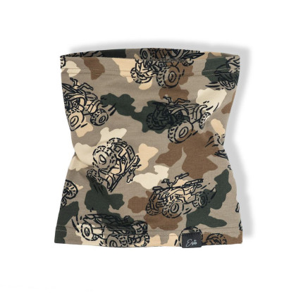 Bavlnený nákrčník Štvorkolky hnedá Esito