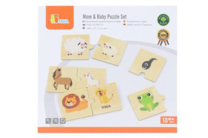 Drevené puzzle - mamička a bábätko Viga