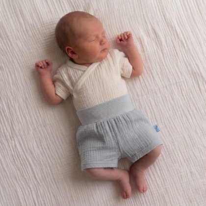 Dojčenské kraťasy mušelín Šedá Baby Service