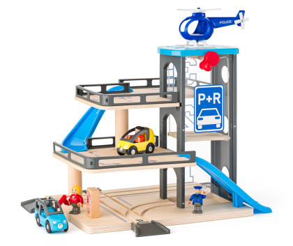 Garáž s autíčkami a heliportom Woody